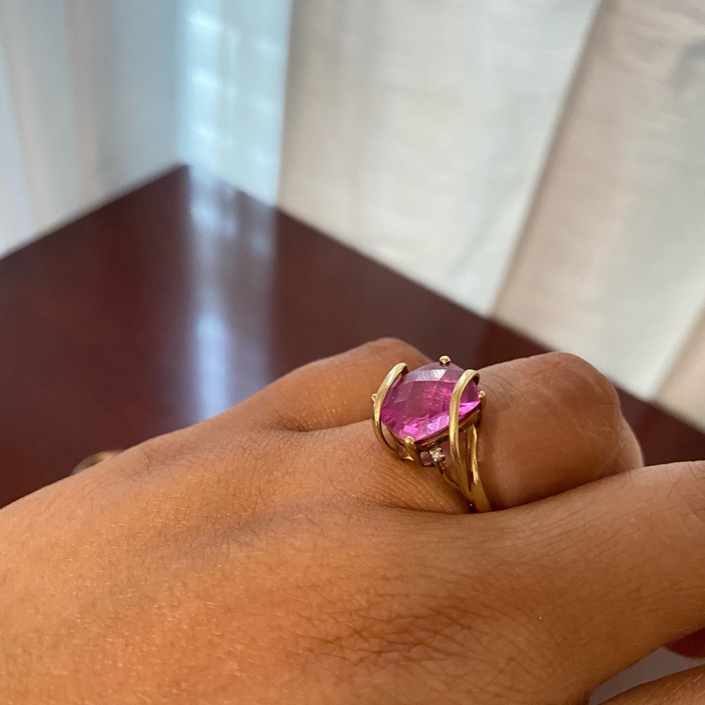 Pink 10K ring - Picture 2 of 6